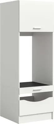 Produktbild von Waschmaschinenunterschrank Free Xonox - Weiß Holzoptik - 66x195x68 cm