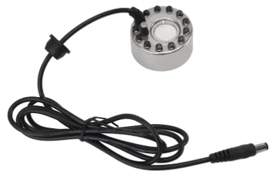 Zdjęcie produktu dla Kolor 12 LED Fogger Fontanna wodna Staw Mgiełka Rozpylacz Nawilżacz powietrza z interfejsem DC 5 V do skalniaków Akwarium
