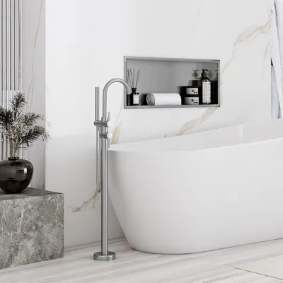 Image de Étagère D'Encastrement Pour Salle de Bains Rea 30X60 Brush Steel 30X60X10 Brush Steel