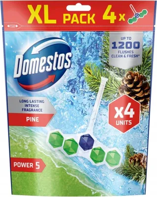 Obrázok produktu pre Domestos Power 5 WC kocka Full power Ocean XL Suspension 4x50g