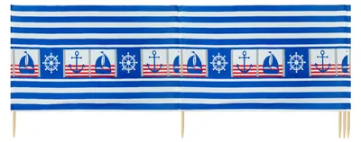 Produktbild von Ladeheid Strand Windschutz Sichtschutz LAEX001 (GestreiftesSegelboot, 5 m)