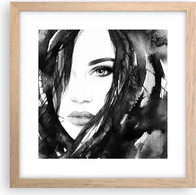 Produktbild von Gerahmtes Poster - Rahmen in heller Eiche - Schmuck Dame Kleid Eleganz - 30x30 cm - Wand Bild - Wanddeko - Wandbilder - Wandposter - Bilderrahmen - Bilder - Kunstdruck - Wandbild - P2NAC30x30-3097