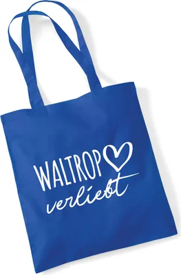Produktbild von Huuraa Jutebeutel Waltrop verliebt 10 Liter Bright Royal Baumwolle Tasche Geschenkidee