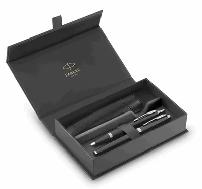 Immagine prodotto di Parker - Stilografica e penna a sfera IM, duoset, confezione regalo e astuccio, nero