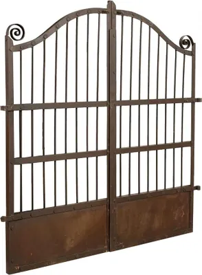 Produktbild von Gartentor Metall 115x6x115 cm - Gartentür Metall - Doppelstabmattenzaun Tor - Vintage Doppelflügeltore