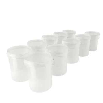 Produktbild von Eimer mit Deckel 16 L | Vorratseimer | Lebensmittelecht Transparent | PP | 10 Stück