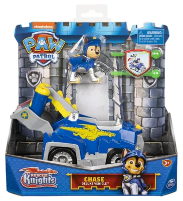 Image de Paw Patrol Rescue Knights Chase Voiture-jouet avec figurine Spin Master