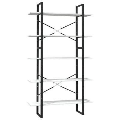 Image de Bibliothèque à 5 niveaux Blanc 100x30x175 cm Bois de pin