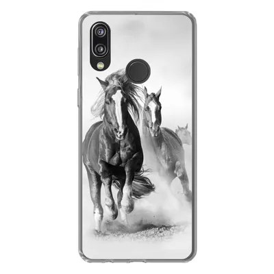Produktbild von MuchoWow® Handyhülle Schutzhülle Hülle für Huawei P20 Lite (2020) Pferde - Tiere - Illustration Silikon Softcase Handy Hülle - Kartenhalter