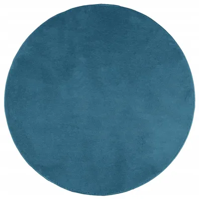 Produktbild von vidaXL Teppich OVIEDO Kurzflor Türkis Ø 120 cm