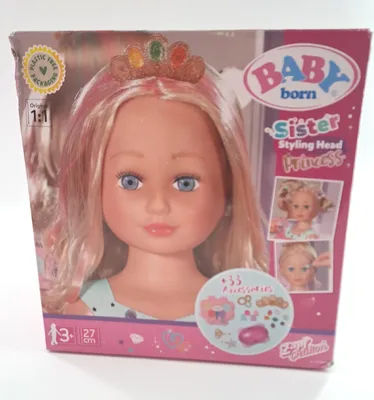 Obrázok produktu pre BABY born Sister Styling Head Doll Make-up Head Kids Blonde Large Fun
