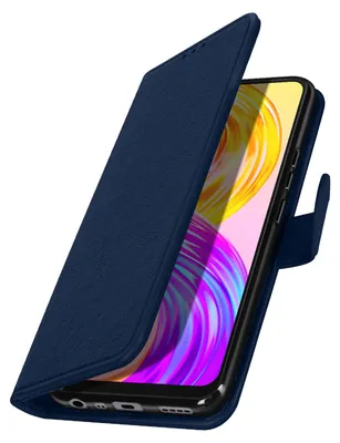 Obrázek produktu pro Avizar, peněženkové pouzdro pro Realme 8 / 8 Pro, Chesterfield, s funkcí stojánku, tmavě modrá