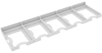 Immagine prodotto di Set di 5 portacarte modulari, bianchi e resistenti, per carte da gioco