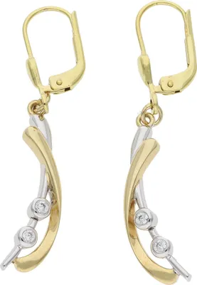 Produktbild von JuwelmaLux Ohrhänger 333/000 (8 Karat) Gold- und Weißgold mit Zirkonia JL30-06-2814