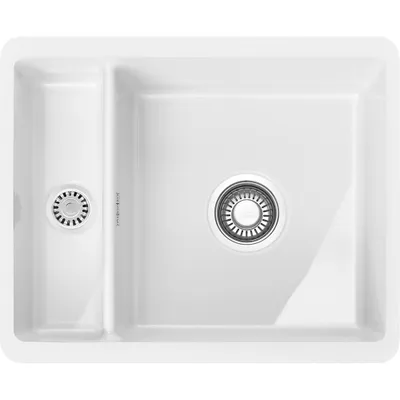 Produktbild von Franke Kubus KBK 160, Aufsatzwanne, Rechteckig, Keramik, Weiß, 2 Becken, Quadratisch