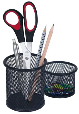 Produktbild von Wedo 65401 Stifteköcher Office (Drahtmetall) 2 Stück, schwarz