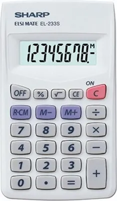 Produktbild von Sharp Rekenmachine Sharp el-233s, Tasche, Standard, LR-1130 (1x), 35 g, 60 x 103 x 8.3 mm