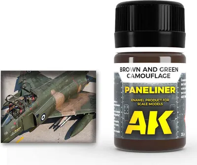 Produktbild von AK Interactive Enamel Effects Paneliner For Brown And Green Camouflage