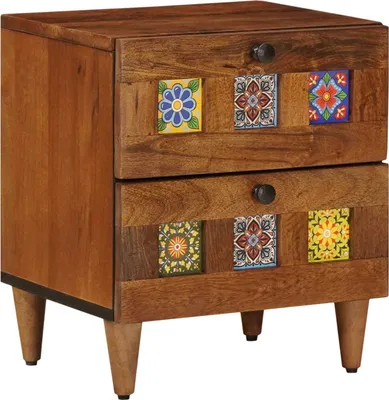 Obrázok produktu pre Nočný stolík Hnedá 40 x 33 x 46 cm Masívne mango drevo