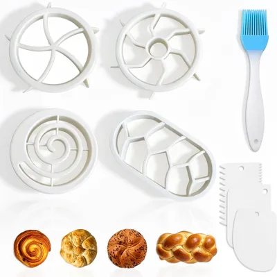 Imagen del producto de Sello de plástico para pan, juego de 11 unidades, para personalizar el pan