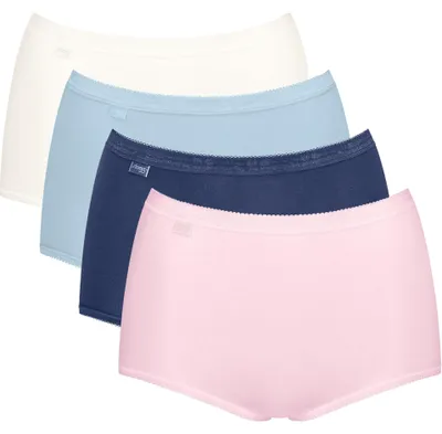 Productafbeelding van sloggi Dames Midi-slip, 4-pack, Basic+ Maxi - MEERDERE KLEUREN, maat 52