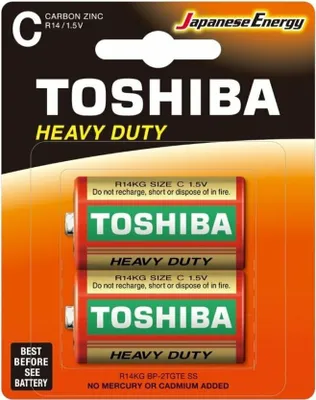 Produktbild von Toshiba R20KG BP-2TGTE SS, Einwegbatterie, D, Zinkchlorid, 1,5 V, 2 Stück(e), Hoch