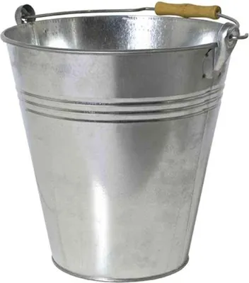 Image de SIENA GARDEN Seau avec poignée en bois 10 l, galvanisé