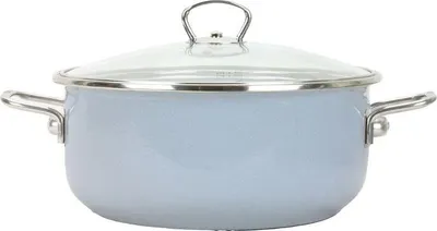 Obrázek produktu pro BELIS Smaltovaný rendlík se skl. poklicí PREMIUM šedý 16 cm, 1,25l