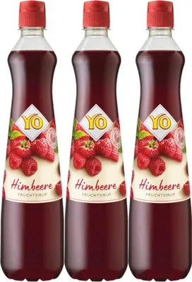 Produktbild von YO Fruchtsirup Himbeere Vegan 700ml (3er Pack)