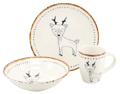 Obrázok produktu pre CreaTable, 25049, "Priatelia lesa", sada 3 kusov, keramika