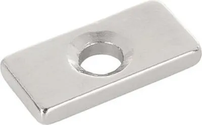 Immagine prodotto di GEKO Magnete al neodimio con foro di montaggio 20x10x3mm, piatto 2 pezzi G02422