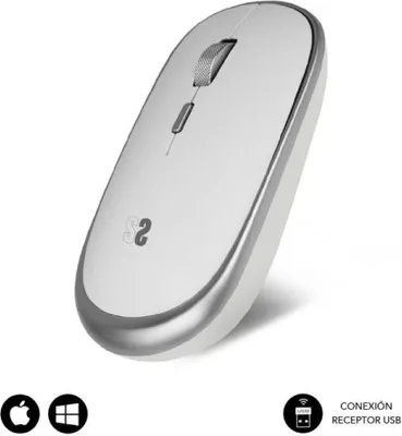 Produktbild von Subblim Kabellose Mini-Maus / Bis zu 1600 DPI / Silber