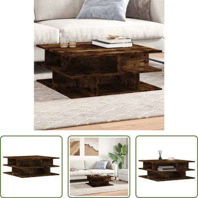 Produktbild von The Living Store Couchtisch Räuchereiche 70x70x29 cm Holzwerkstoff