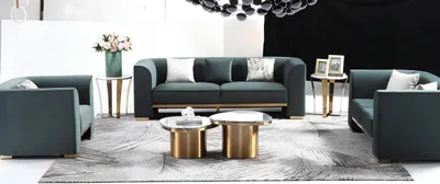 Produktbild von Designer Rund Couchtisch Wohnzimmertisch Kaffeetisch Sofa Tisch Beistell Marmor