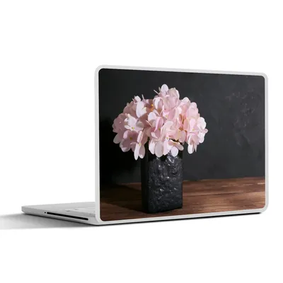 Produktbild von MuchoWow® Laptop Aufkleber Sticker Cover Stilleben - Hortensie - Rosa 32.5x23.5 cm - Sticker für Laptop - Selbstklebend