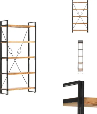 Obrázek produktu pro vidaXL Regál na knihy 5 přihrádek 90 x 30 x 180 cm, masivní dřevo akácie - Regály a knihovny