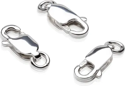 Produktbild von 3 x Karabinerverschluss 8,3x6,4mm 925 Sterlingsilber Zubehör Silberkette Schmuck