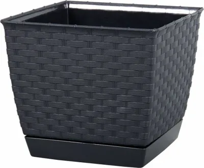 Zdjęcie produktu dla Doniczka Ratolla Square antracyt 19 cm