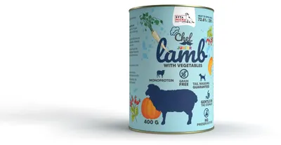 Produktbild von SYTA MICHA Lamm mit Gemüse Nassfutter für Hunde Dose 12x400g
