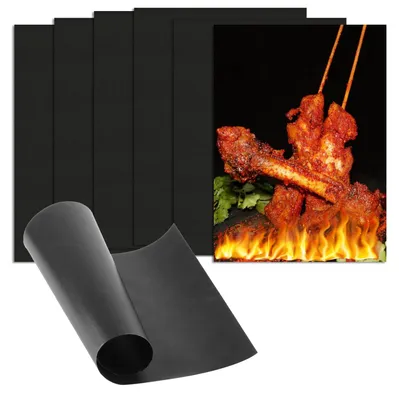 Produktbild von Set mit 6 Grillmatten für den Grill, antihaftbeschichtet, wiederverwendbar