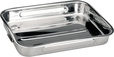 Imagen del producto de 651860: Bandeja para asar con asas, acero inoxidable, plegable