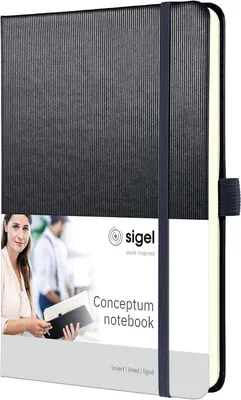Produktbild von SIGEL CO405 Notizbuch Conceptum - liniert - ca. A5 - grau - Hardcover - 194 S. - PEFC-