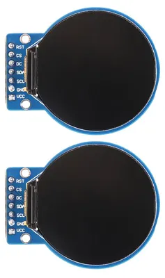 Imagen del producto de 2 pantallas LCD TFT de 1,28 pulgadas para Arduino, con tecnología RGB e IPS