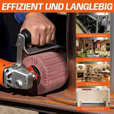 Produktbild von Schleifwalzen mit Körnung 180 für Satiniermaschinen | Schleifbürsten für Holz, Metall und Steinoberflächen - 120 x 100 mm
