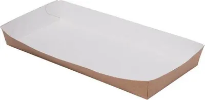 Productafbeelding van Diep kartonnen bakje, 20 x 9 x 2,5 cm, 100 stuks.