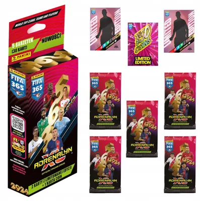 Produktbild von Panini FIFA 365 Adrenalyn XL 2024 cards, blister pack of 5 sachets