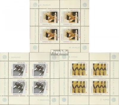 Produktbild von Briefmarken Kroatien 1993 Mi 243Klb-245Klb Kleinbögen (kompl.Ausg.) postfrisch Kunstbiennale