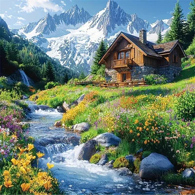 Produktbild von Malen nach Zahlen Erwachsene Landschaft DIY Bastelset Geschenk Heimdekoration
