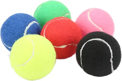 Produktbild von Tennisbälle Set 6 Stück, bunte Übungsbälle, wasserdichte Außenhaut, für Training und Wettkämpfe