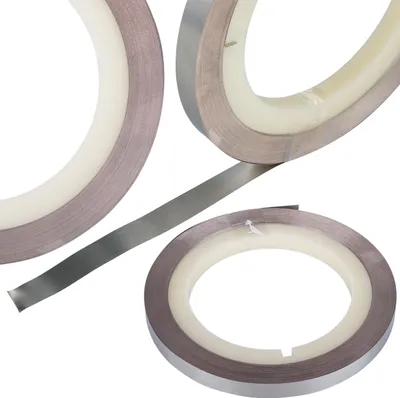 Image de Rosfix Bande Cuivre Nickelé 0.15x10mm – Haute Conductivité Électrique | Longueur 1m | Accessoire pour Soudage Électrique